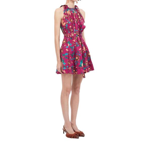 NEW ULLA JOHNSON brienne dress in ruby flora